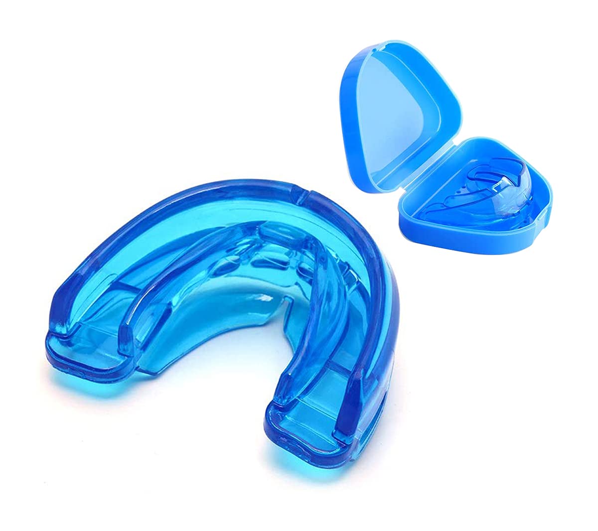 Youth Mouth Guard Football Sport Mouthguard, Premium Quality No Boiling Required,Suitable for Basketball, Wrestling, Taekwondo, Jujitsu and Karate (Blue)