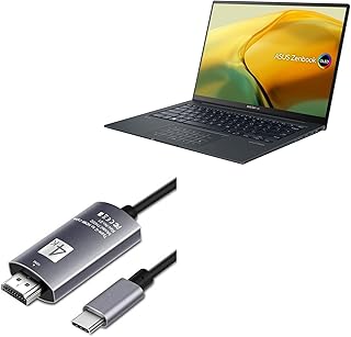 BoxWave Cable Compatible with ASUS Zenbook 14X (UX3404) - SmartDisplay Cable - USB Type-C to HDMI (6 ft), USB C/HDMI Cable for ASUS Zenbook 14X (UX3404) - Jet Black