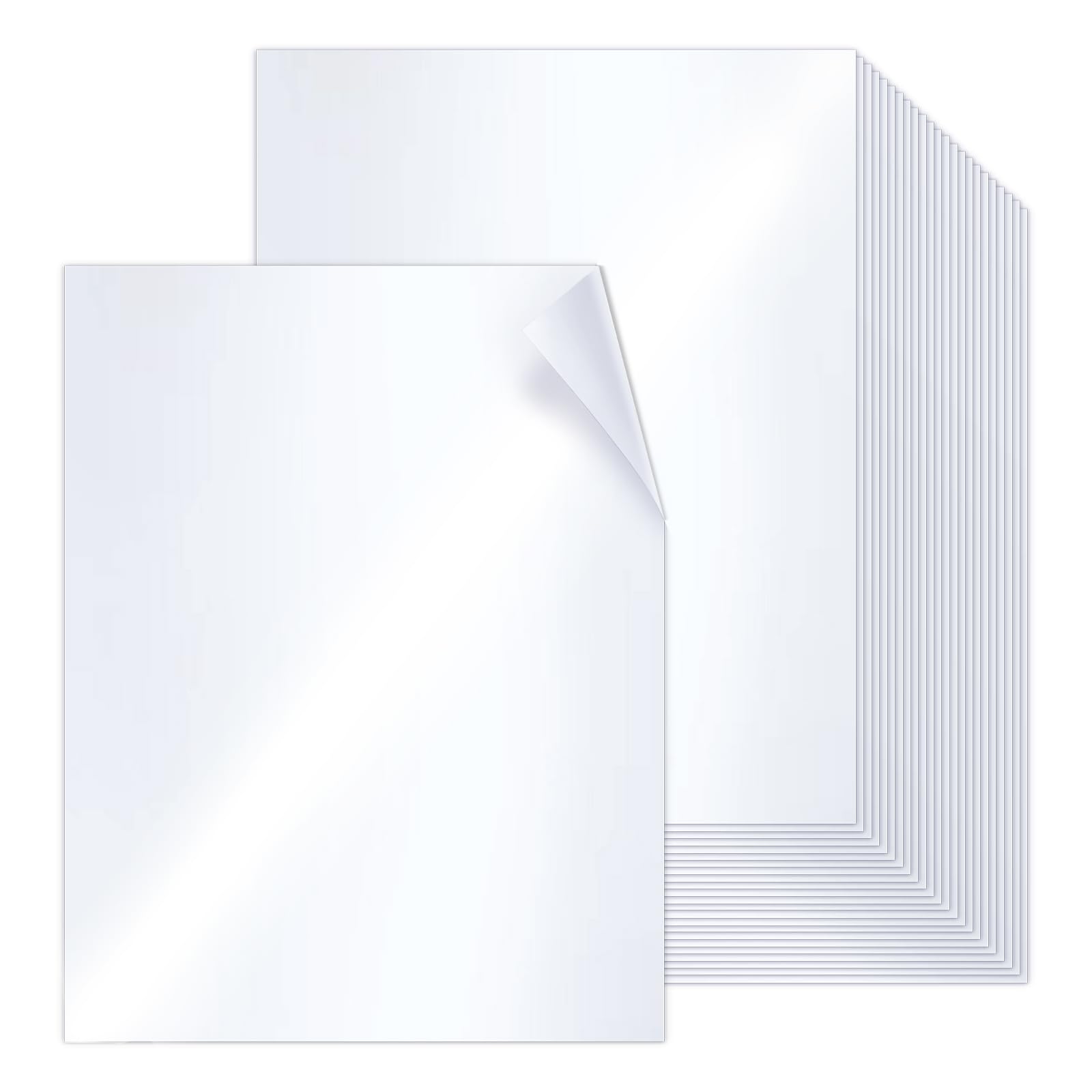 100 Sheets White Shimmer Paper 8.5 x 11 32 lb Bond 120 GSM