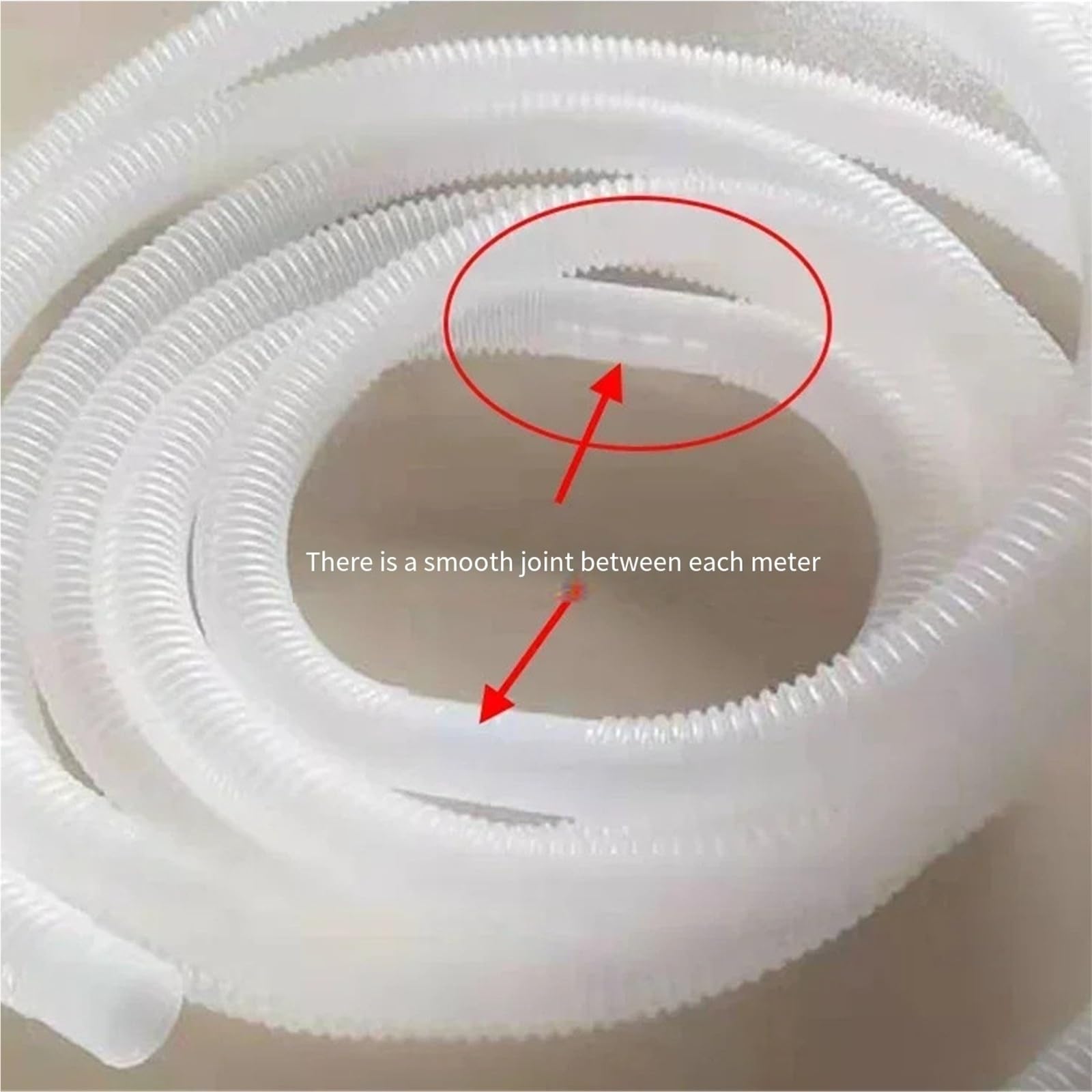 Tubo Di Scarico Ondulato Bianco for Lavatrice E Aria Condizionata, 2 M, Diametro 18-25 Mm | Tubo idraulico in plastica, diametro interno multiplo, raccordo di scarico delle acque reflue(Bore 30mm-2 meters)