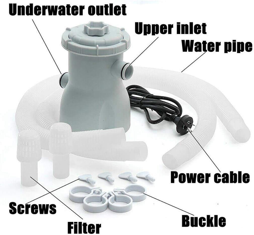 MU Portatile Elettrico Della Pompa Filtro Chiaro Cartuccia, Filtro Pompa per Piscina Fuori Terra per Piscine, Filtro per L'Acqua Pompa Cancella Cartuccia Piscine Filtro Della Pompa