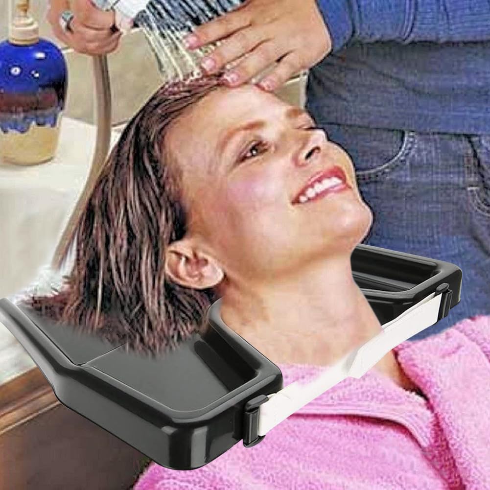 Bandeja Portátil para Lavado de Cabello, Diseño Ergonómico, con Drenaje Directo, para Personas Mayores o Discapacitadas
