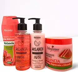 Kit Corporal Completo Melancia Sabonete Hidratante Esfoliante