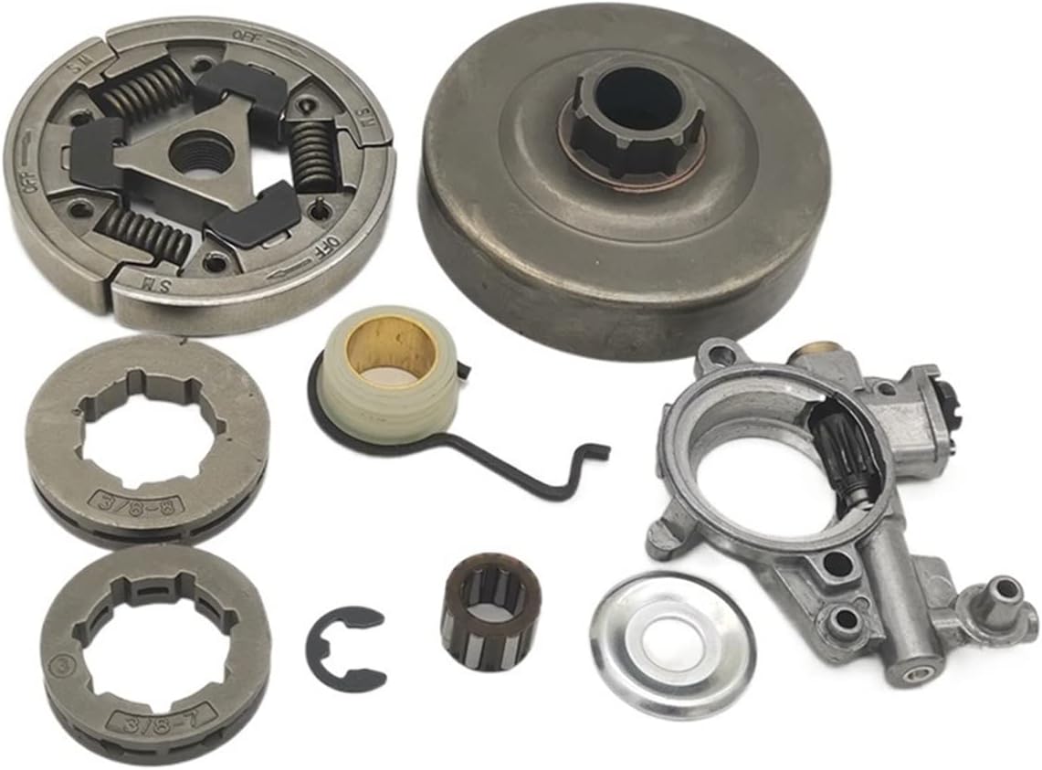 Patio, Lawn & Garden Clutch Drum 3/8" 8T 7T Rim Kit Fit for MS361 MS 361 Oil Pump Worm Gear Chainsaw 1128 007 1000, 1128 160 2004 Part Outdoor Powertool Parts & Accessories