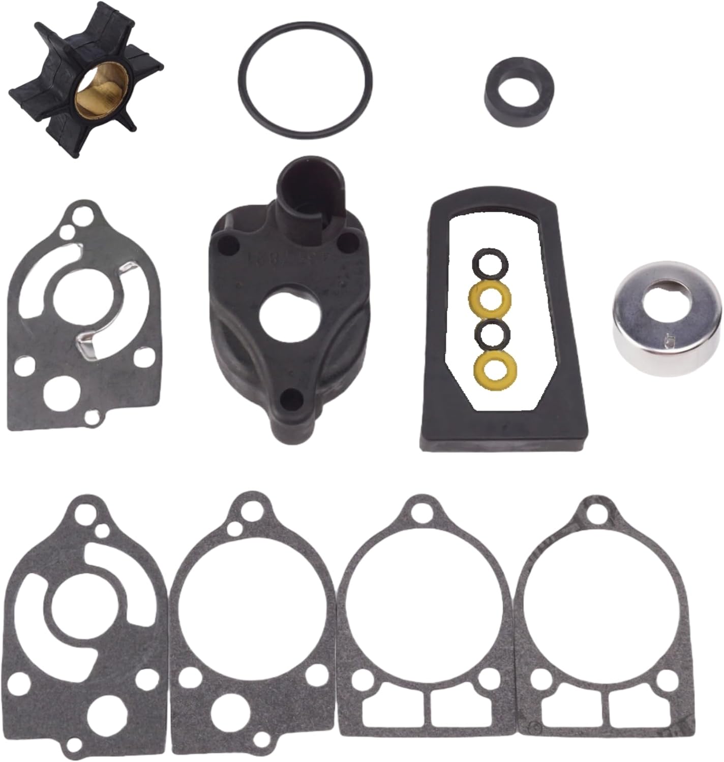 77177A3 Water Pump Impeller Kit Compatible with Mercury 30 35 40 45 50 60 70 HP 2 Stroke Outboards Replacement 46-77177A3 18-3324