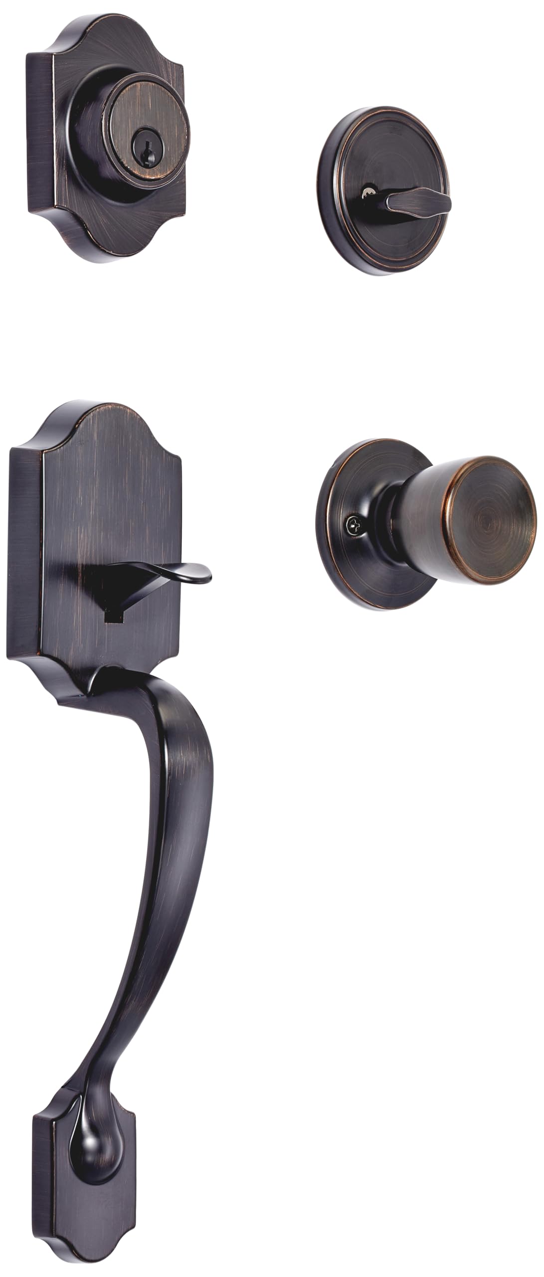 Amazon.com: Amazon Basics Front Door Lock Set, Handleset with