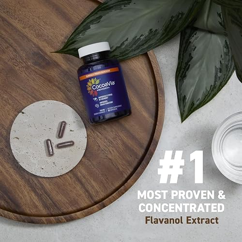Miniatura 2 de CocoaVia Memory+ - Suplemento cerebral, clínicamente probado para la memoria y el cerebro, suplemento a base de plantas, sin azúcar, sin gluten