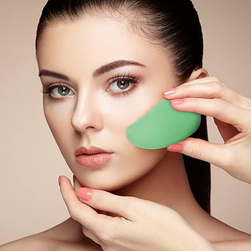 Miniatura 5 de FOMIYES Maquillaje en polvo, 4 unidades, esponjas de maquillaje en forma de mango, esponja para mujeres, fundación de mezcla de polvo, esponja de