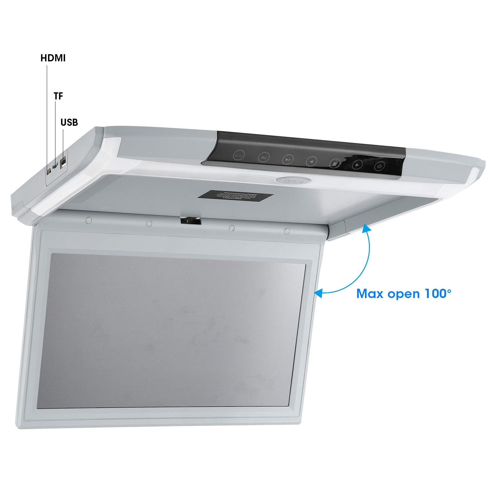 Monitor da Tetto per Auto Con Lettore DVD e TV - Schermo da 11,6 Pollici HD 1080P MP5 Con USB TF HDMI FM - Supporta Telecomando