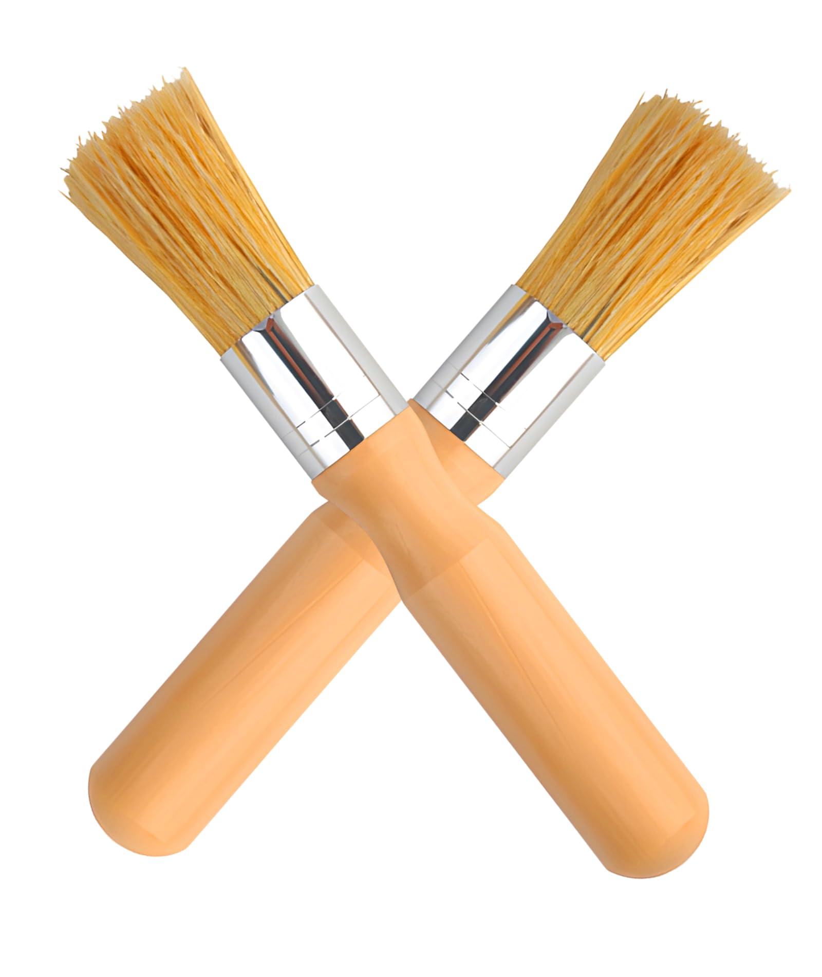 2 PCS Chalk Painting Brush, Wooden Painting Brush for Furniture, Round Brush for Painting, Texture Art Tools for Canvas Fabric Paint Set, DIY Projects Home Decor Craft Supplies