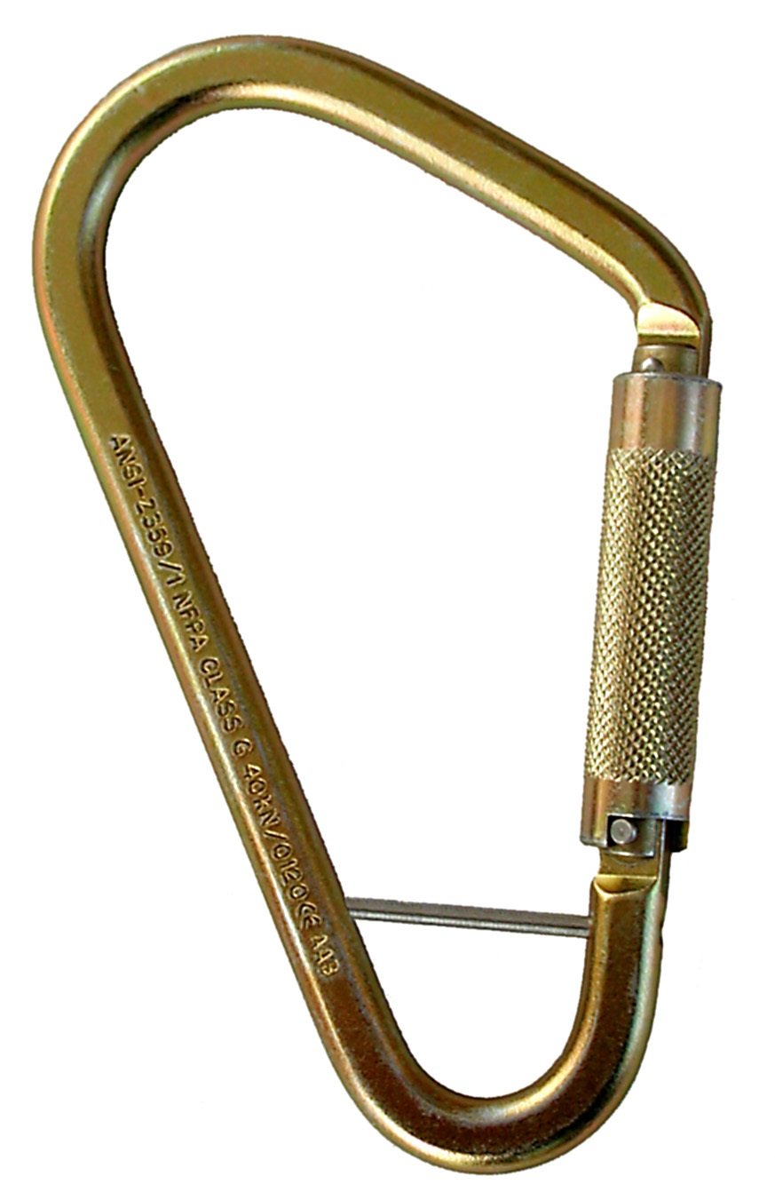 MSA SRCC740 Steel AutoLocking Fireman's Carabineer, 2" Gate, 8" Length