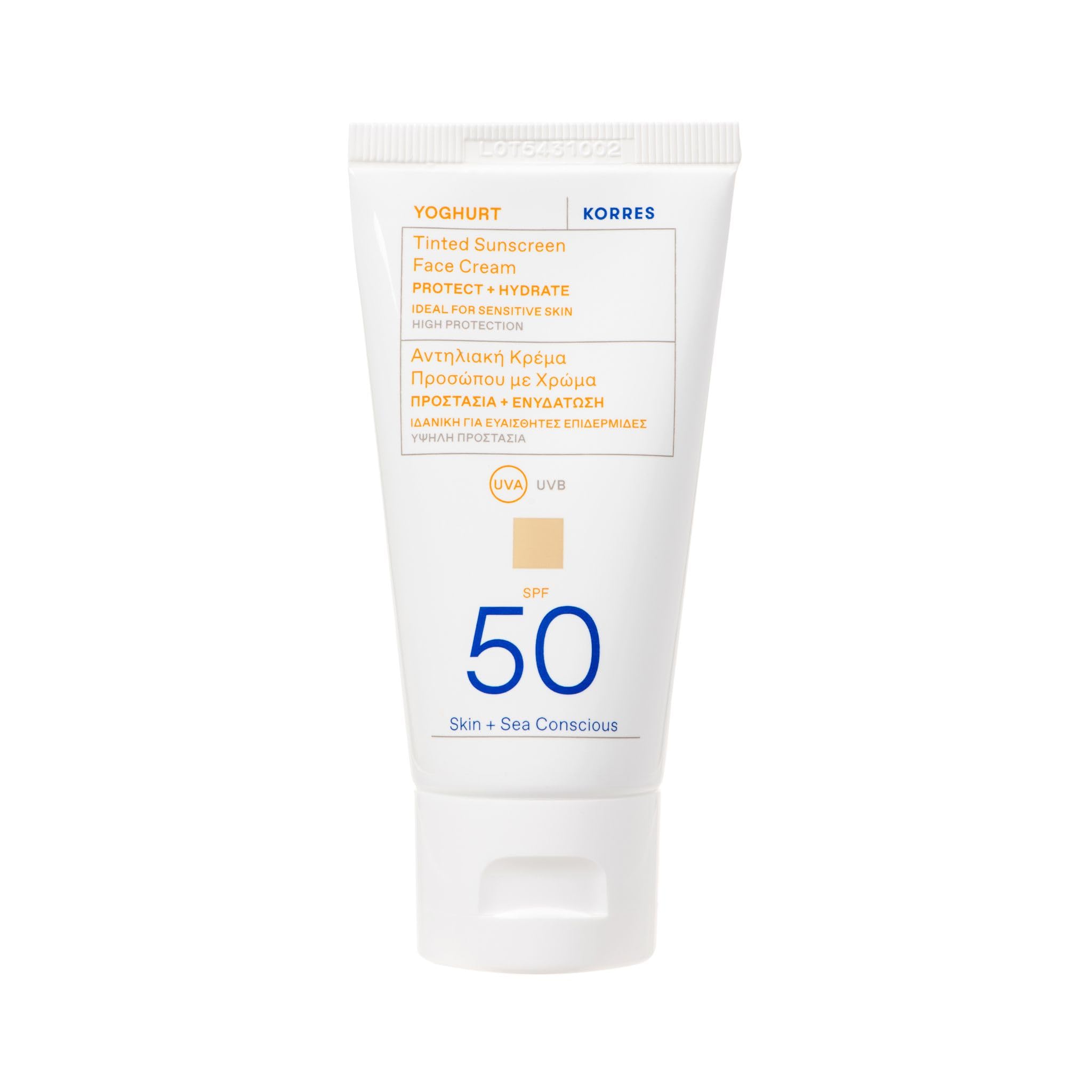 KORRES Yoghurt Tinted Sunscreen Face Cream SPF 50 50ml