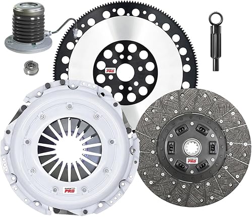 ClutchMax PRO - Kit de embrague OEM resistente con volante cromoly con cilindro esclavo compatible con Ford Mustang GT 2005-2010, Bullitt, Shelby GT