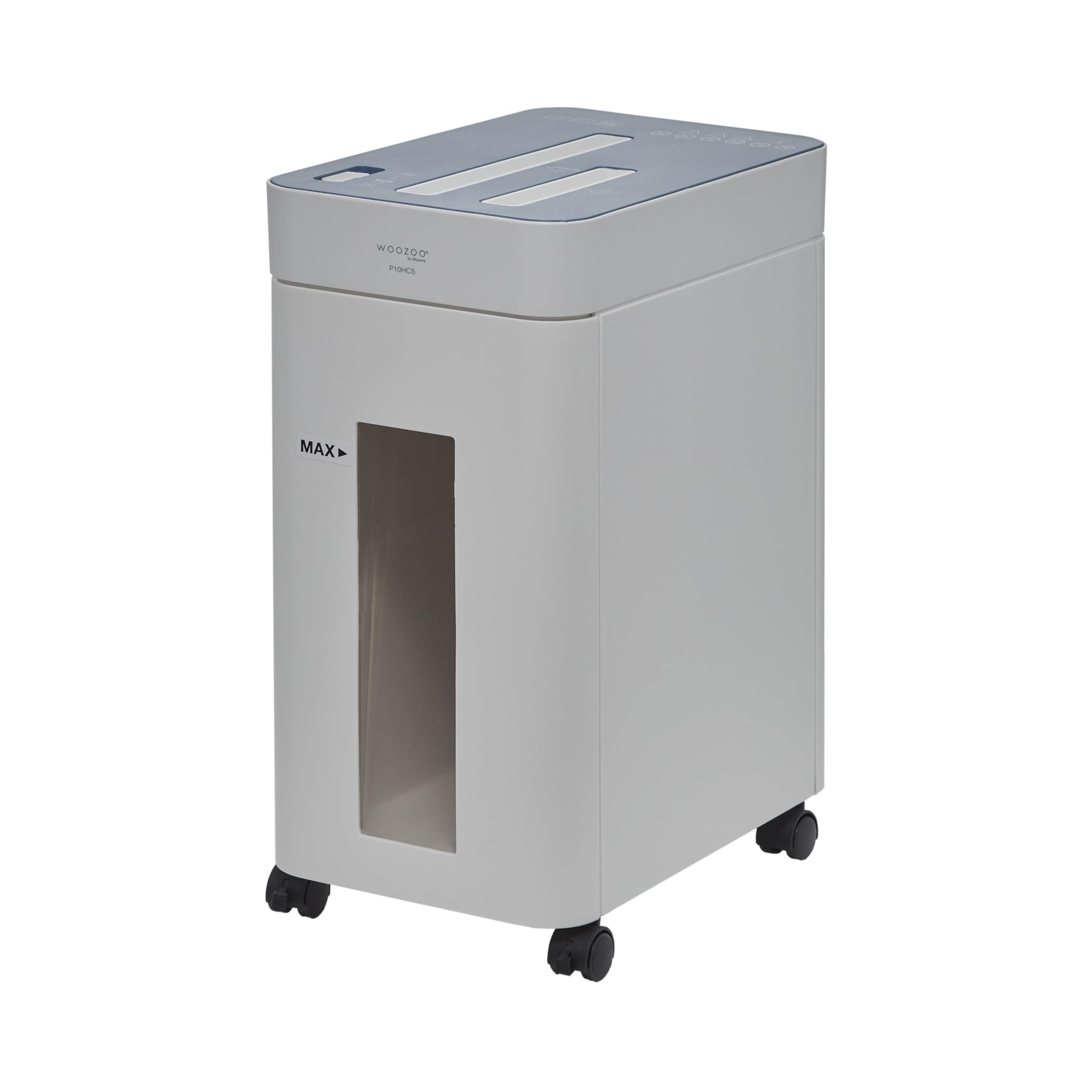 Woozoo, Hochsicherheits-Aktenvernichter/Papierschredder, 10 Blatt, Kreuzschnitt-Technologie, Papierkorb 17L, A4-Papier, CD/DVD, Kreditkarte - Personal Shredder Cross Cut P10HCS - Weiß