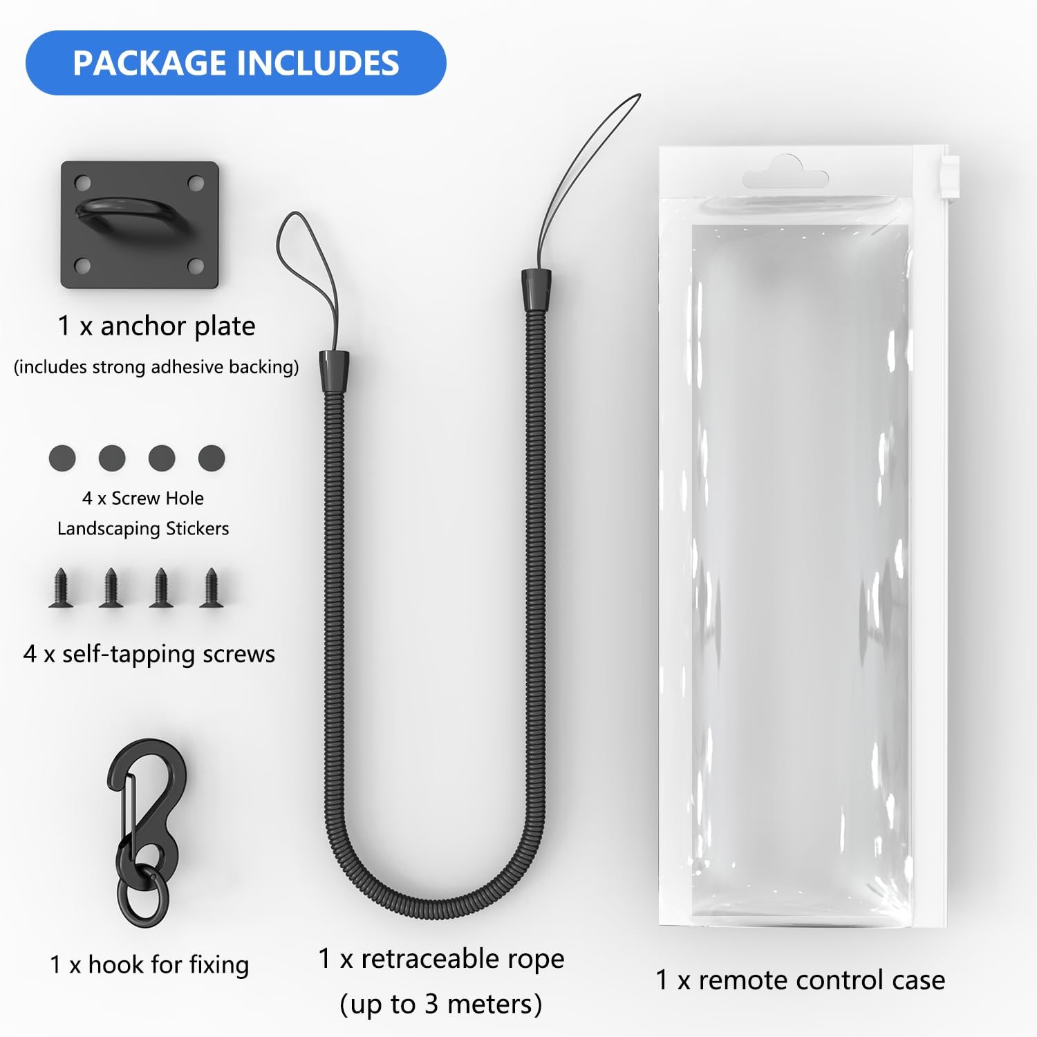 TV Remote Lock Retractable Remote Control Tether With Lock - 6.5ft Security  Cable For TV Remotes & Gaming Controllers Retractable Security Cable