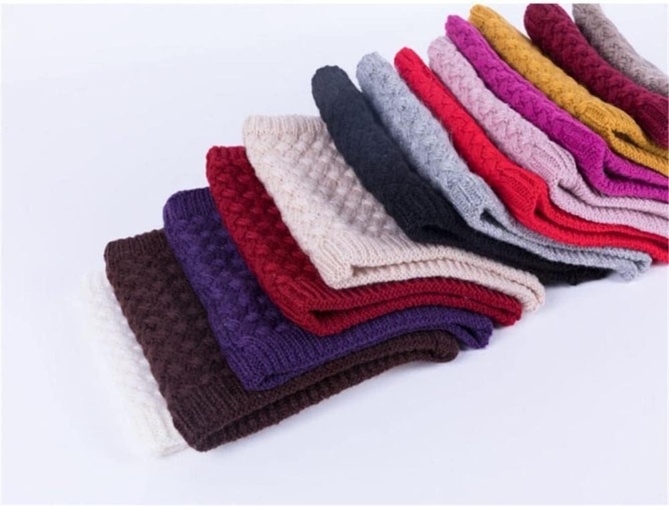 Bufanda Mantón Bufandas Envolturas Bufanda Bufanda de punto cálida Forro polar grueso Calentador de cuello para térmico (Color:, Tamaño: 24 * 20 cm)