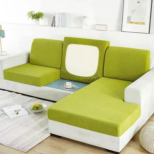 Sofa Cushion Covers, High Stretch Sofa Seat Slipcovers, Couch Cushion Cover Universal For 1/2/3 Seater Sofa Furniture Protector Non-Slip With Elastic Bottom (Color : I, Size : L shape)