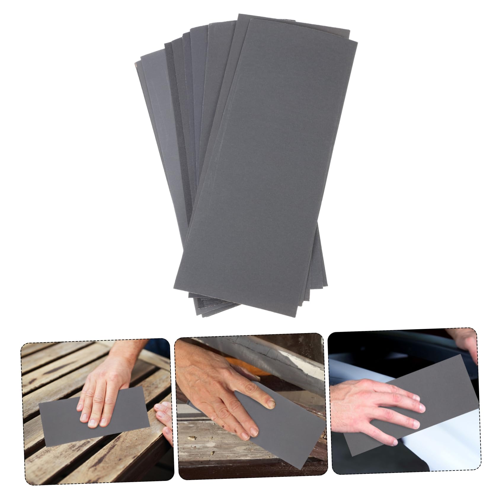 Gadpiparty 4 Set Impermeabile Assortimento Abrasivo Levigatura Assortito Macinare Assortita Bagnata 12 Fogli*4