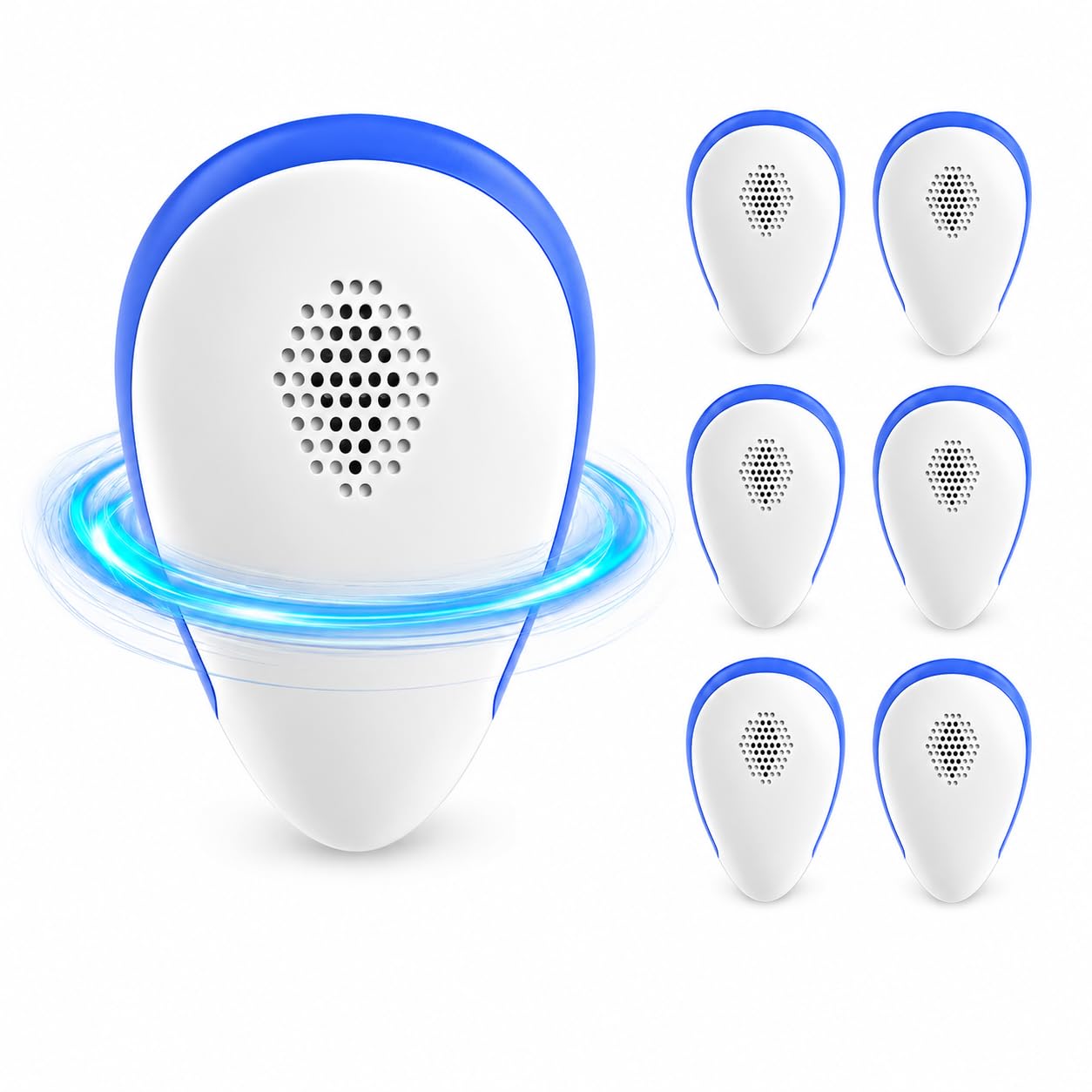 Repellente per parassiti a ultrasuoni per interni, dispositivo elettronico per topi, roditori, ragni, scarafaggi e insetti, repellente elettronico per casa, cucina, garage, ufficio, confezione da 6