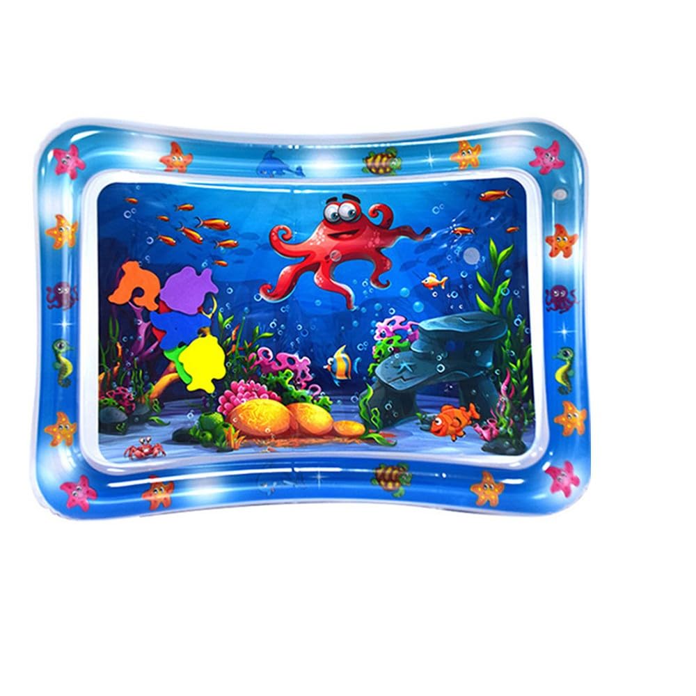 Innovaland Aufblasbare Baby-Wassermatte – Strapazierfähige, auslaufsichere Krabbelmatte – Sensorisches Spielzeug für Jungen und Mädchen – Spielmatte, ideales Geburtstagsgeschenk für Kinder ab 0 Jahren