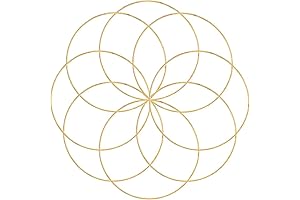 Outuxed 8pcs Floral Rings for DIY Crafts