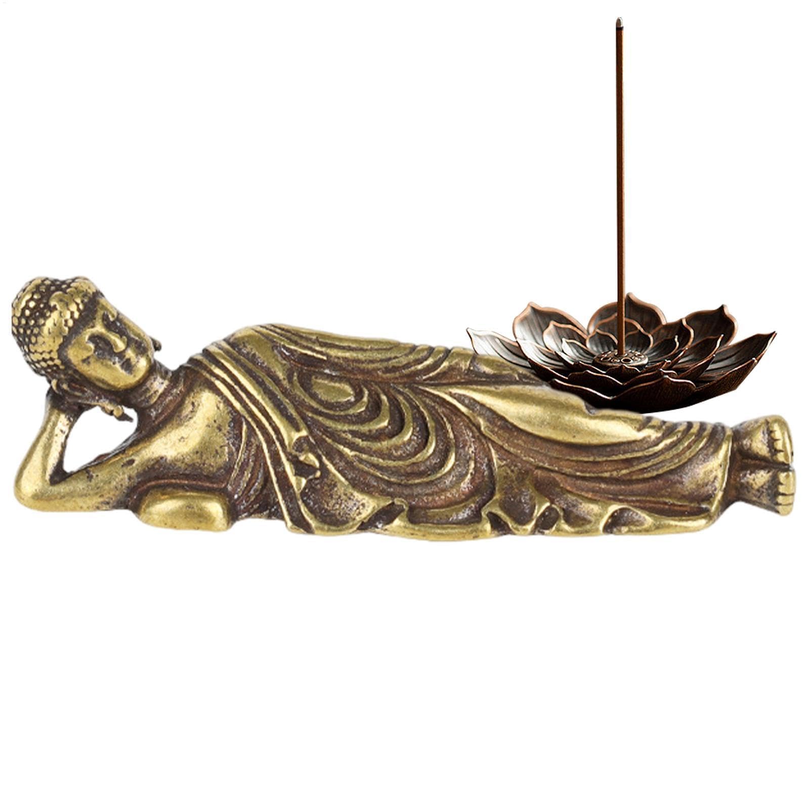 Figuras talladas, esculturas Retro de Buda de latón, Estatua de apareamiento, Adorno de Escritorio, ídolo de Mation para Yoga en casa al Aire Libre