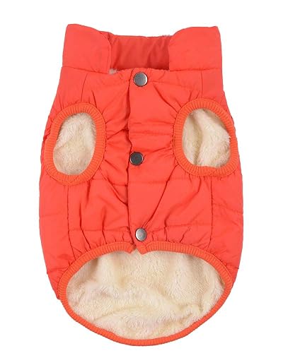 Chaqueta con Forro Polar Suave para Perros Chaleco Abrigo Cálido de 2 Capas a Prueba de Viento para Invierno…