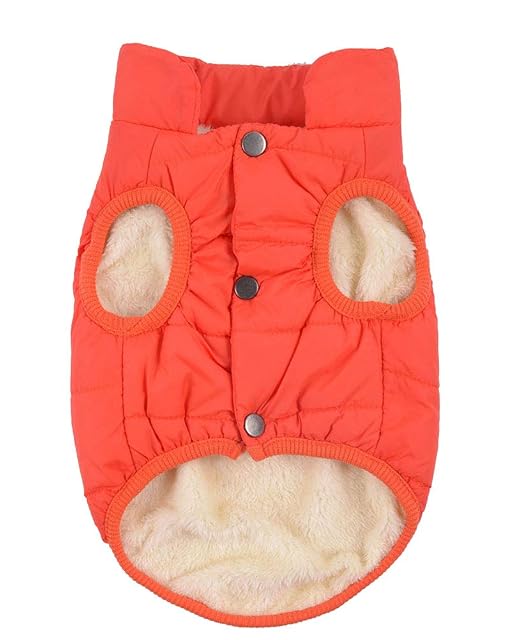 Chaqueta con Forro Polar Suave para Perros Chaleco Abrigo Cálido de 2 Capas a Prueba de Viento para Invierno…