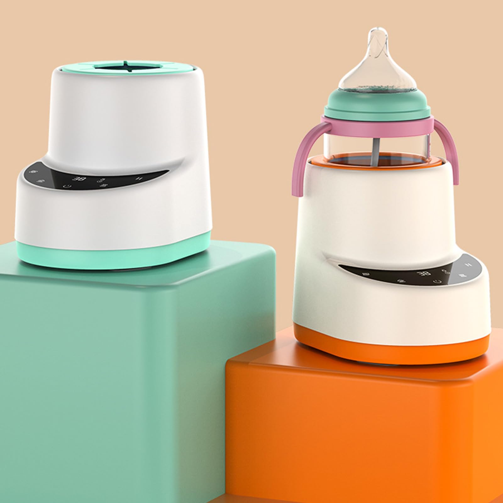 Chauffe-biberon portable avec fonction secousse, facile à transporter, pour un chauffage uniforme du lait maternel