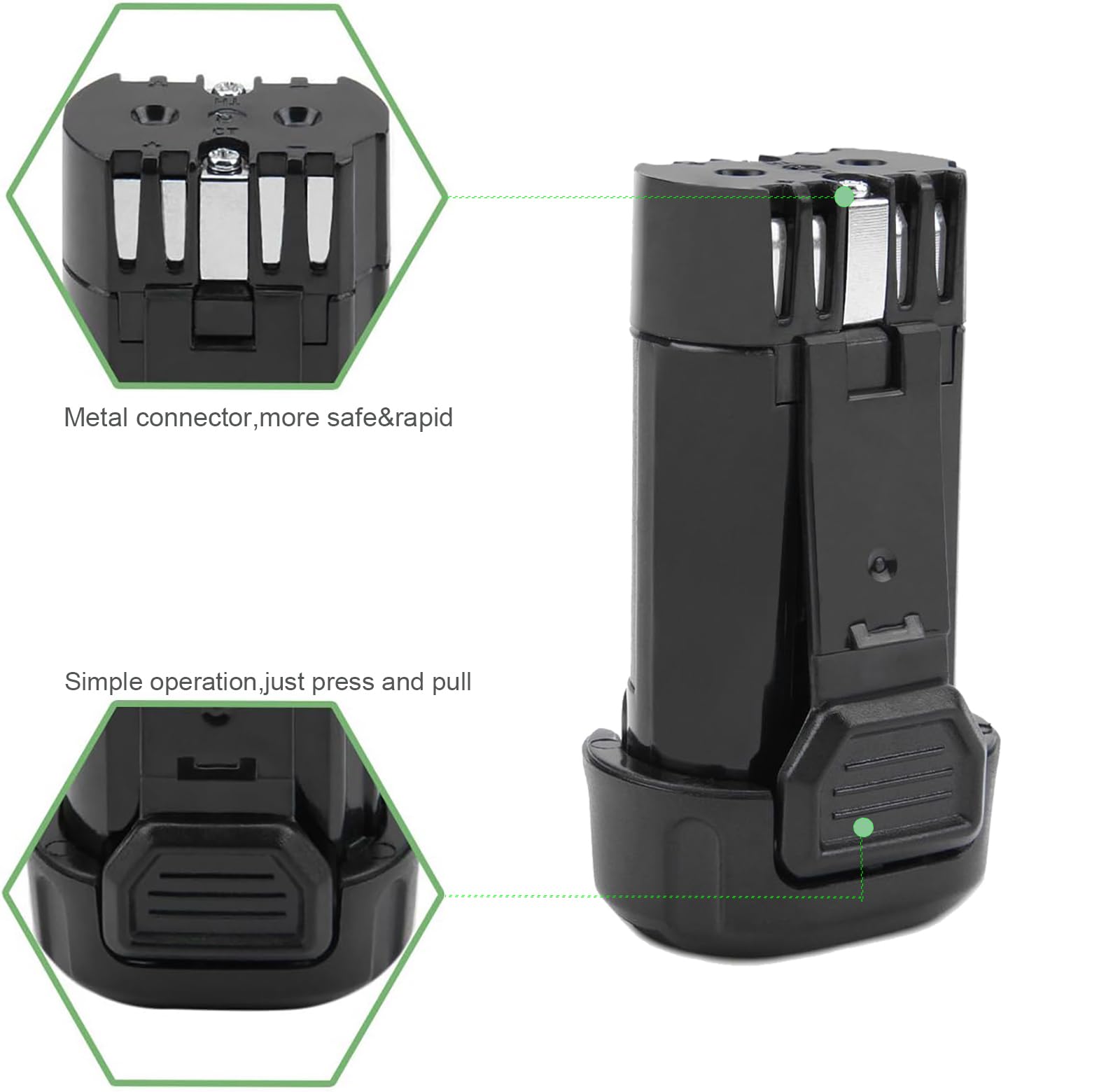 Amazon.com : Hanaix 2000mAh Replacement for Dewalt 8V Battery