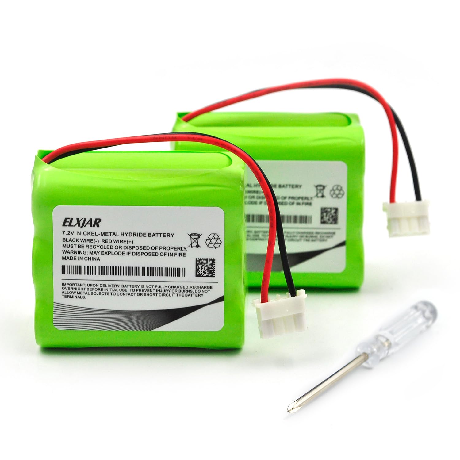 (2-Pack) 7.2V 1800mAh Ni-MH Battery Replacement for iRobot Braava 320, iRobot Braava 321, Mint 4200, Mint 4205, Floor Cleaner Robot 4408927 Automatic GPHC152M07
