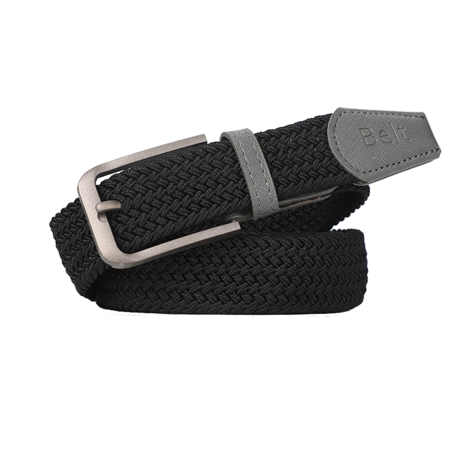 Ceinture Tissée Unisex Non Perforée, En Toile Élastique, Pour Femmes De Style Coréen