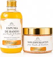 Serenna Sense Kit Banho Relaxante Lavanda, Sais Espumantes 200g + Espuma de Banho 250ml, Forma Grânulo (Maracujá e Camomila)