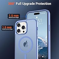 Vista 831 de SUPFINE Funda magnética para iPhone 11 con protector de pantalla (compatible con MagSafe) (protección contra caídas de grado militar), translúcida