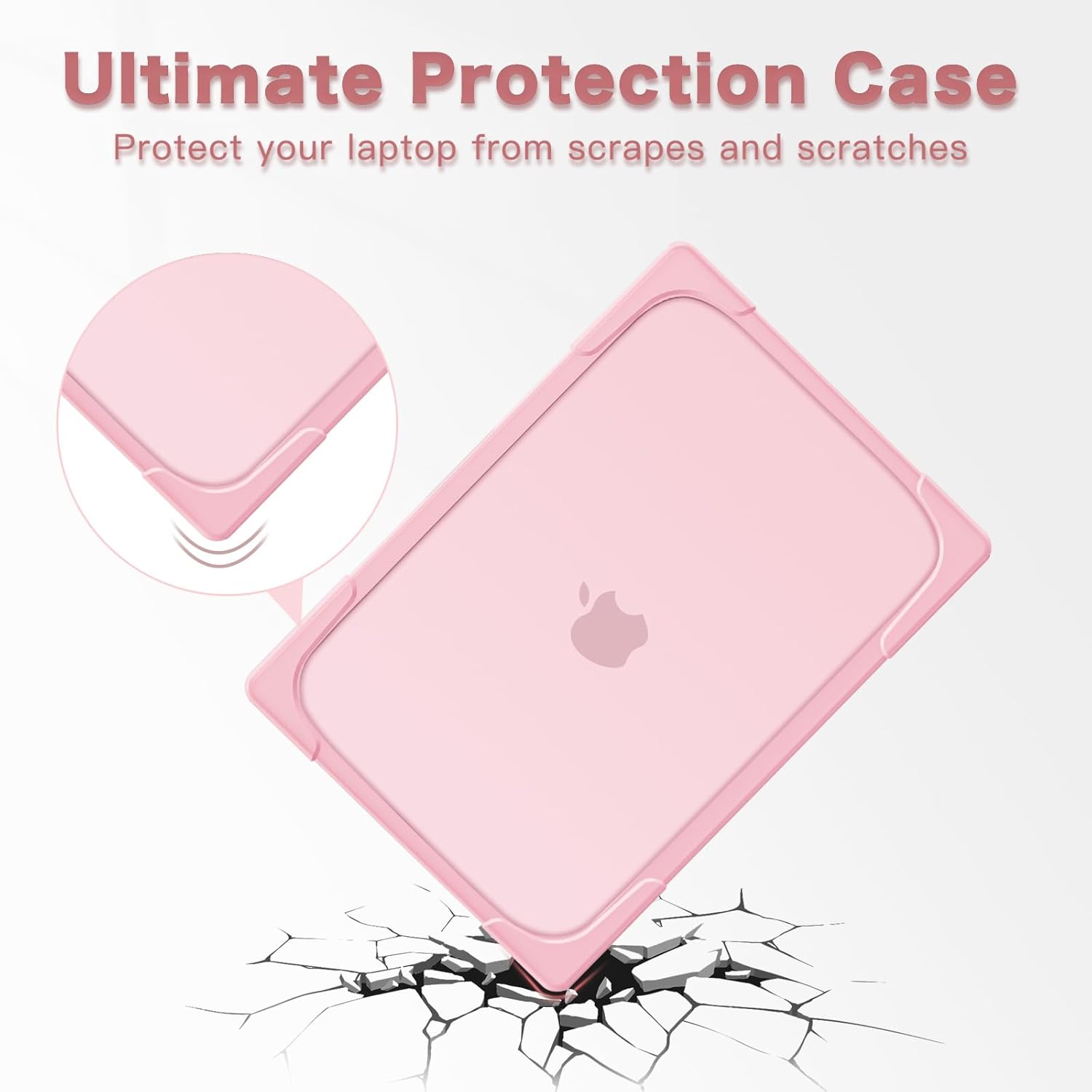 MOSISO Compatible with MacBook Air 13 inch Case 2024-2022 M3 A3113 M2 A2681, Heavy Duty Plastic Hard Shell with Fold Kickstand&Keyboard Cover&Screen Protector&Side Open Bag with Pockets&Handle, Pink