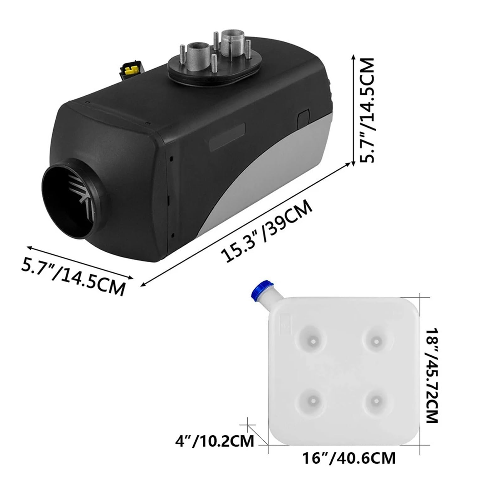 Nagrzewnica postojowa 5 kW, 12 V, 15 l, zbiornik, przełącznik LCD, zdalny podgrzewacz powietrza na olej napędowy nagrzewnica powietrza