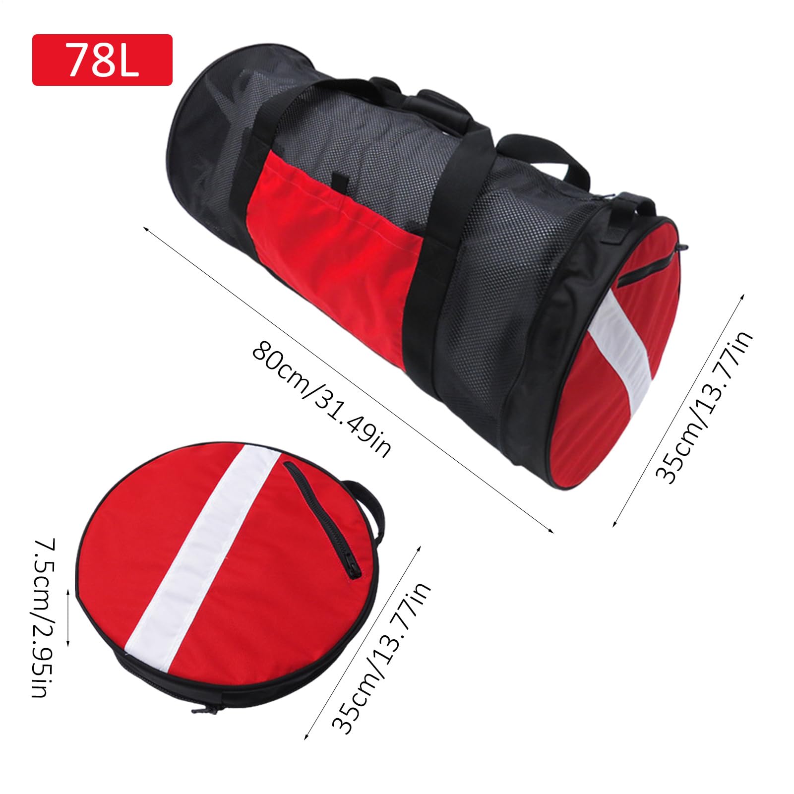 Generisch - Borsa per immersioni subacquee, borsa per immersioni e | snorkeling con tracolla, borsa da 78 l