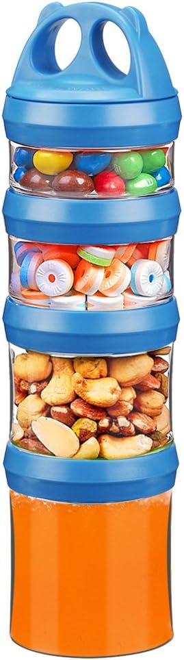 BeneLabel Snack Box, Stackable Snack Pot 4 Compartments