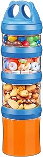 BeneLabel Stackable Food Storage Containers with Twist Lock System - BPA-Free Tritan Containers for Travel, Formula, Protein Powder, Snacks - Leakproof & Dishwasher Safe - 31 oz (Blue)