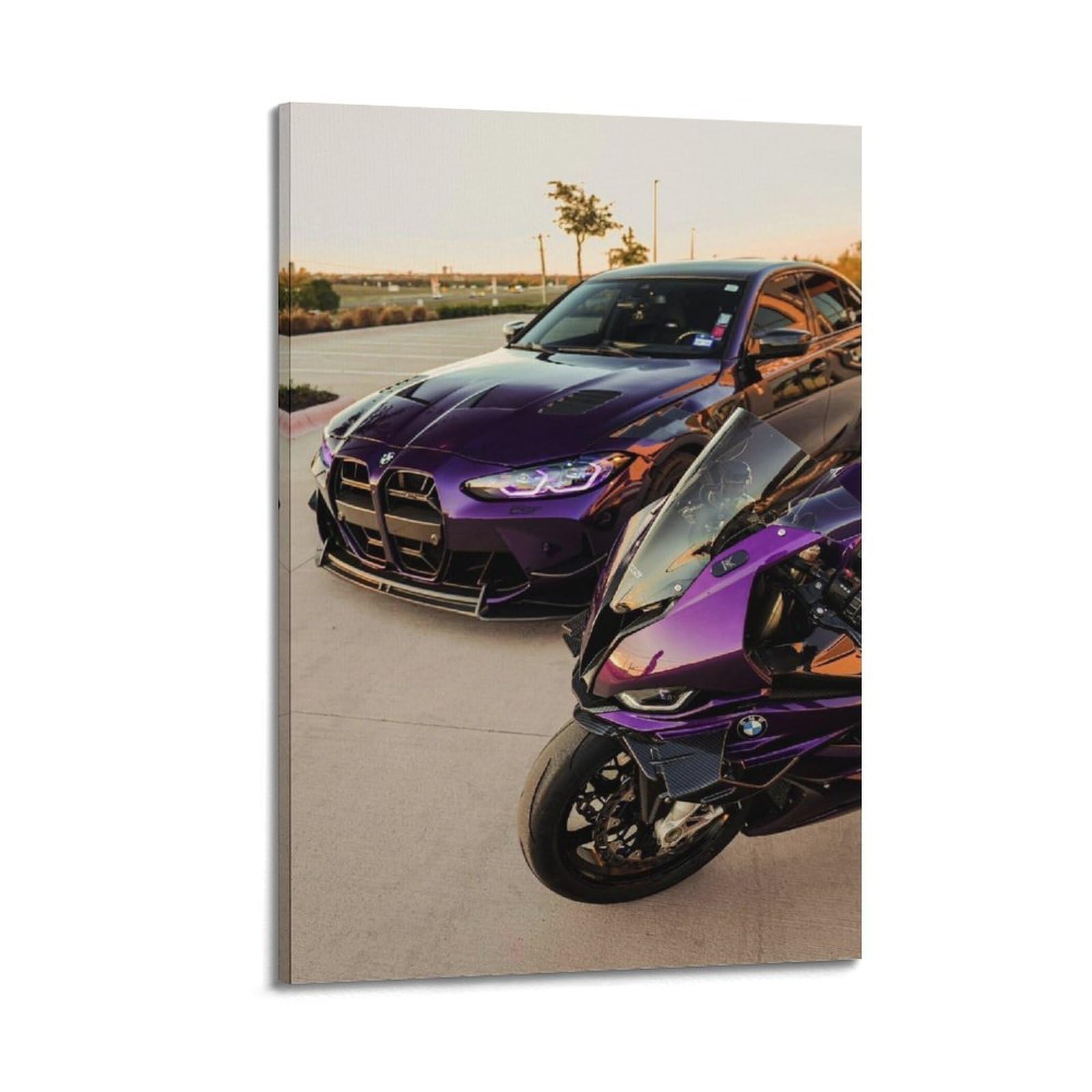 XKUGA Supercar Poster G80 M3 Competition S1000RR Superbike Modern Decorative Canvas Prints - Ideal Wall Art for Family, Man Cave, Game Room, Boys & Girls Bedroom 20x30inch(50x75cm)