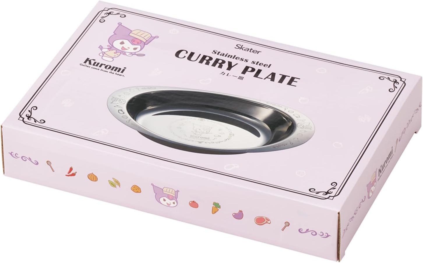 Skater DSCY1-A Curry Plate, Plate, Stainless Steel Container, For Curry Only, Dishwasher Safe, Sanrio Chromi