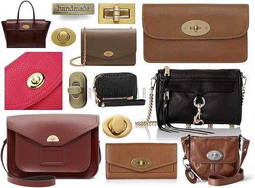 Miniatura 4 de CRAFTMEMORE 2sets 0.787 in redondo Metal Twist Cerraduras Monedero Cierre Cierre Bolsa Hacer Accesorios SC2052 (Plata)