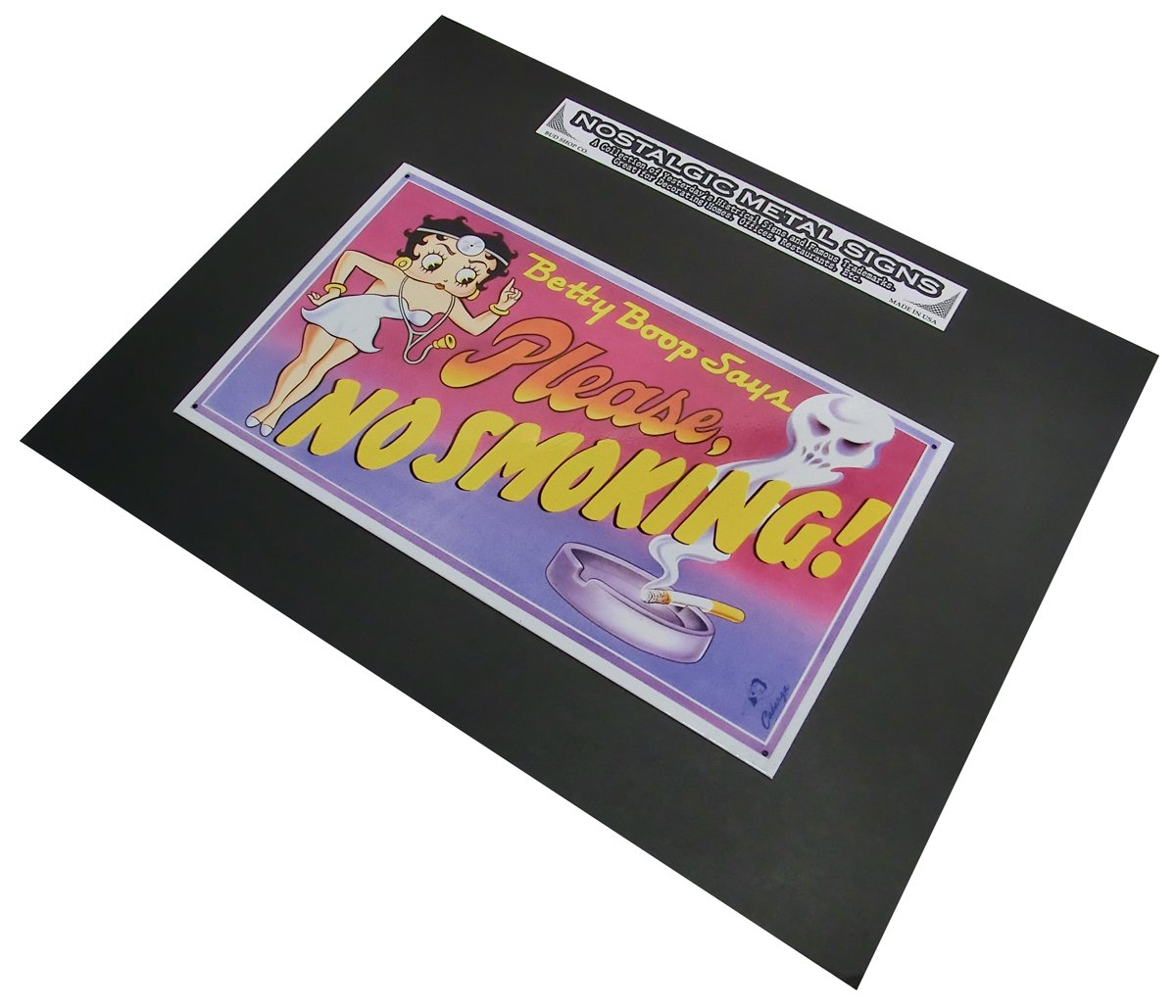 ベティブープ NO SMOKING メタル看板 アメリカン雑貨 Amazon.co.jp: Betty Boop ノスタルジック メタル 看板 Please NO