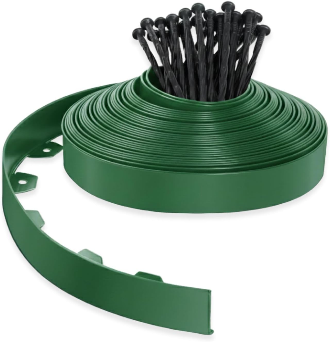 PLANTAWA Green Artificial Grass Edging 10 m | Limiting and Fixing Perimeter, Material Containment and Professional Finishing | Flexible, Discreet and Resistant for Garden