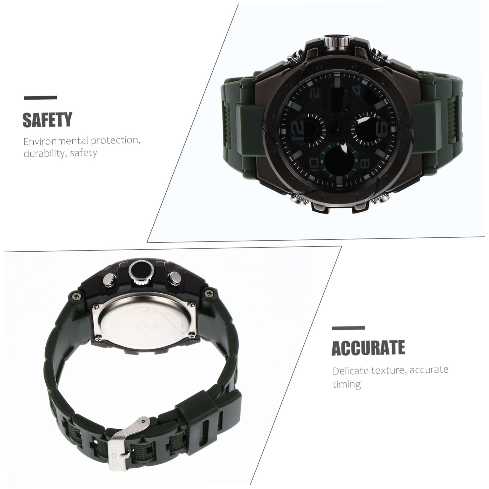 VALICLUD Orologio Multifunzione Uomo Nero Calendario Settimanale