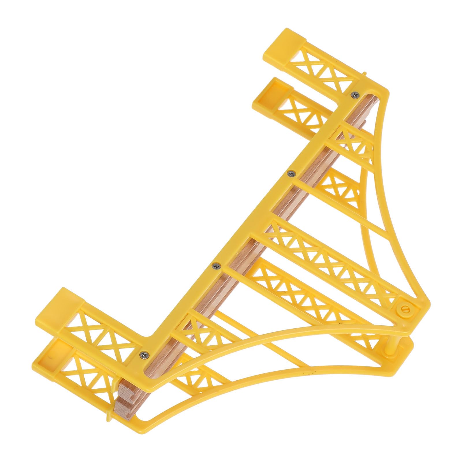 Wooden Train Track Bridge for Boys and Girls Yellow Train Set Accessory