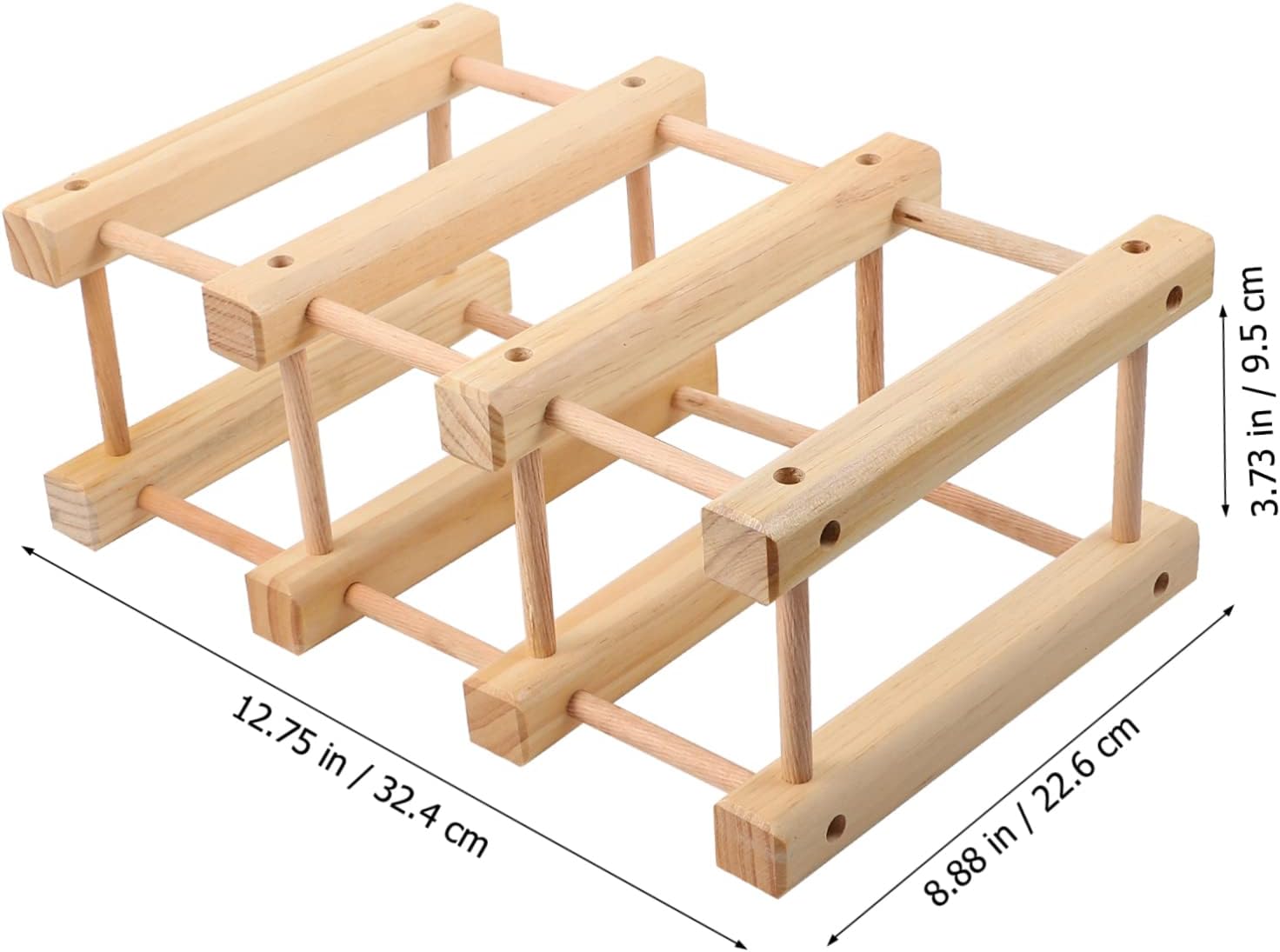 Unomor Solid Wood Wine Holder Red Wine Bottle Rack Smooth Texture No Odor for Home Decor