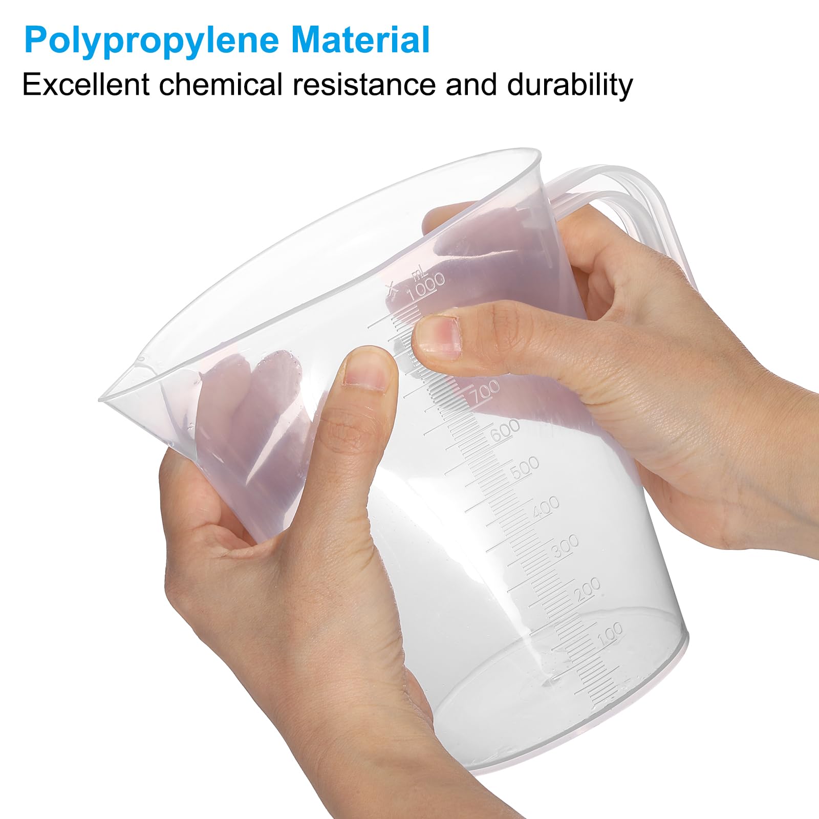 PATIKIL 3Pcs 2000ml Tasses À Mesure Pour Expériences De Laboratoire