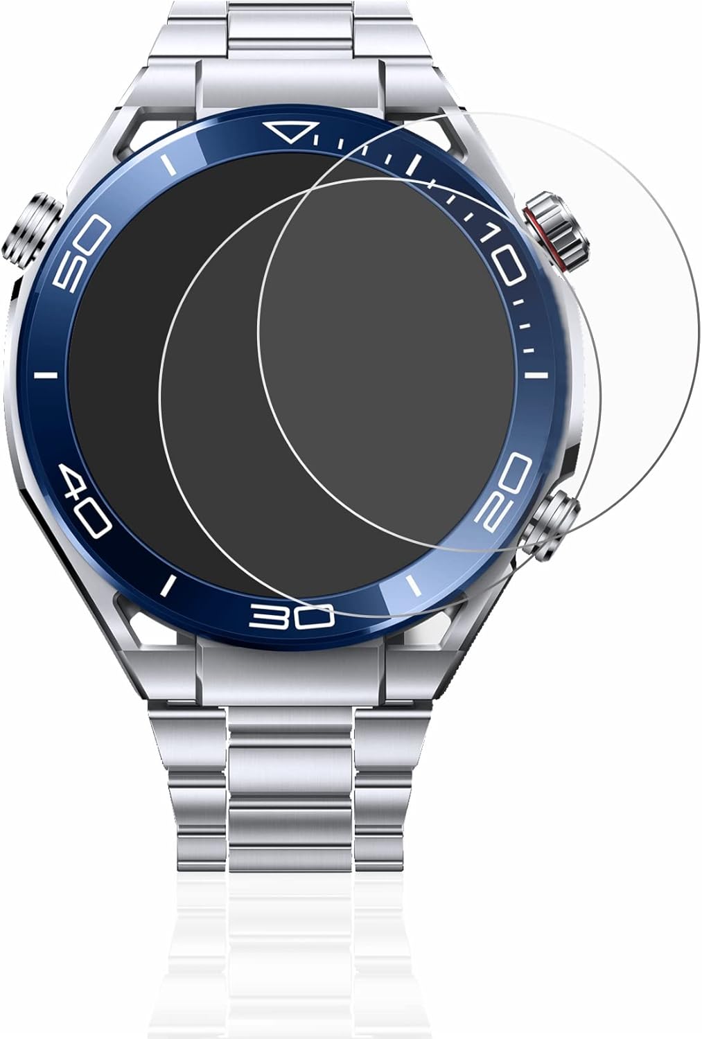 brotect 2-Pack Screen Protector Compatible with Huawei Watch Ultimate (48,5 mm) Screen Protection Film Ultra Clear - Scratch Proof, Transparent,Clear