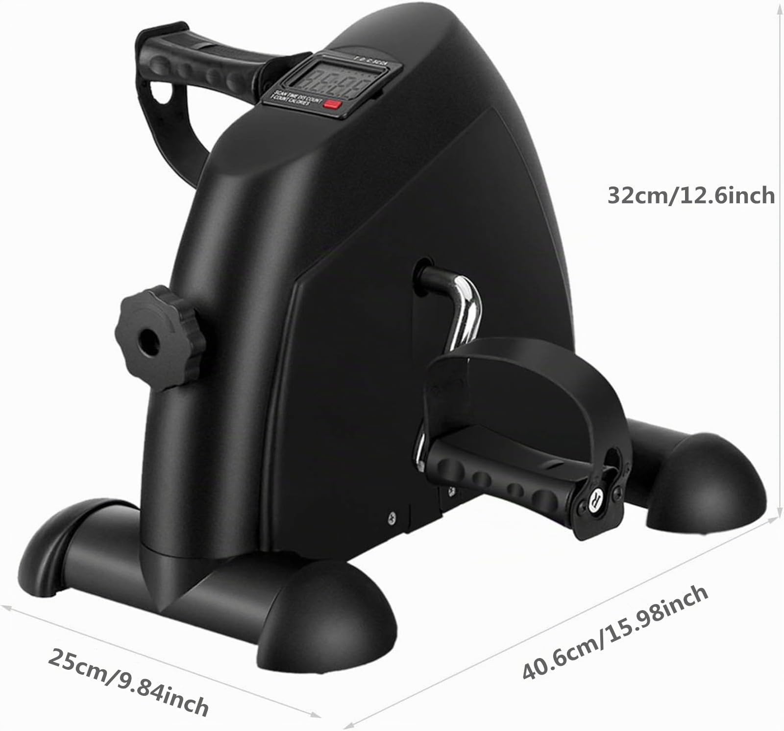 AGM Mini Cyclette Da Appartamento Pedaliera Pieghevole Pratica Leggera Facile Da Usare Conservare Pedalare Resistenza Regolabile Schermo LCD Dispositivo per Lavoro Gambe e Braccia